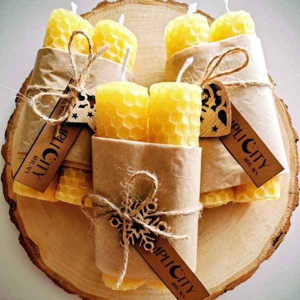 Velas de Cera de Abeja para candelabro